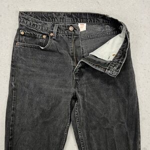 VTG Levis 505 Regular Fit Straight Leg Jeans Faded Black Mens 30x33 (TAG 32x34)